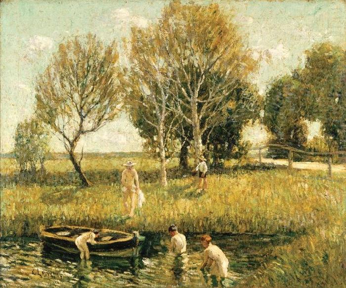 Ernest Lawson Boys Bathing oil painting picture